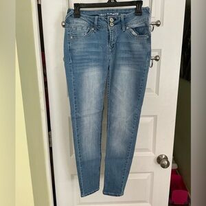 Wallflower Blue Skinny Jeans with Tapered Legs